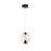 Artcraft Arlo 1 Light Pendant, Black/Clear