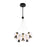 Artcraft Arlo 6 Light Chandelier, Black/Clear - AC6846BK