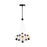 Artcraft Arlo 6 Light Chandelier, Black/Clear