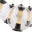 Artcraft Arlo 6 Light Chandelier, Black/Clear