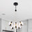 Artcraft Arlo 6 Light Chandelier, Black/Clear