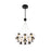 Artcraft Arlo 8 Light Chandelier, Black/Clear - AC6848BK