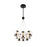 Artcraft Arlo 8 Light Chandelier, Black/Clear