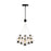 Artcraft Arlo 8 Light Chandelier, Black/Clear