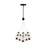 Artcraft Arlo 8 Light Chandelier, Black/Clear