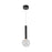 Artcraft Terra 1Lt LED Pendant, Black/Clear