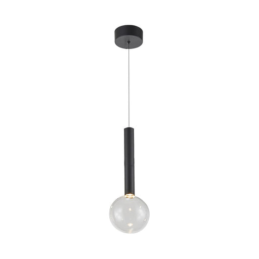 Artcraft Terra 1Lt LED Pendant, Black/Clear