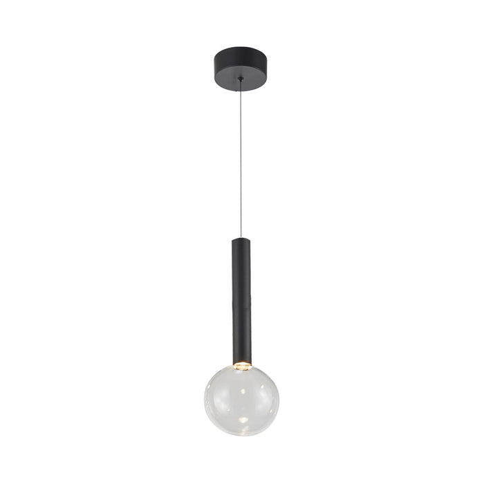 Artcraft Terra 1Lt LED Pendant, Black/Clear