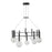 Artcraft Terra 12Lt LED Chandelier, Black/Clear