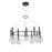 Artcraft Terra 12Lt LED Chandelier, Black/Clear