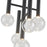 Artcraft Terra 5Lt LED 12" Chandelier, Black/Clear