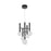 Artcraft Terra 5Lt LED 12" Chandelier, Black/Clear