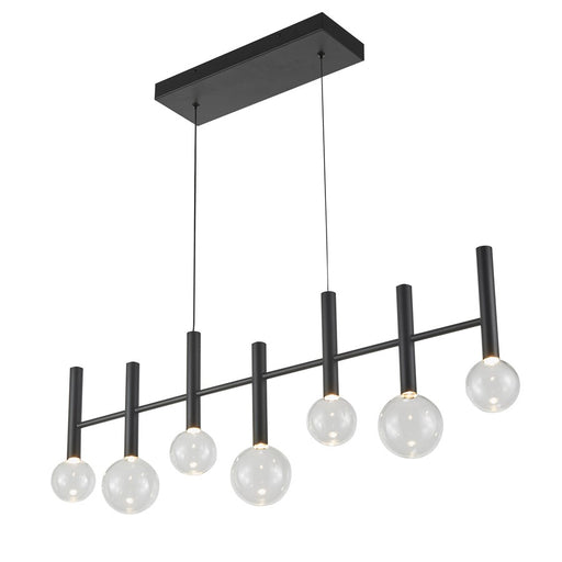 Artcraft Terra 7Lt LED Pendant, Black/Clear