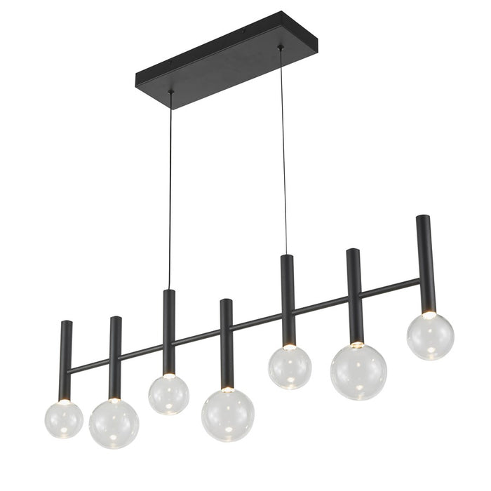 Artcraft Terra 7Lt LED Pendant, Black/Clear