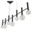 Artcraft Terra 7Lt LED Pendant, Black/Clear