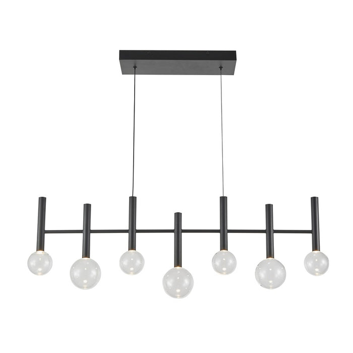 Artcraft Terra 7Lt LED Pendant, Black/Clear