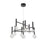 Artcraft Terra 9Lt LED 26" Chandelier, Black/Clear