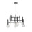 Artcraft Terra 9Lt LED 26" Chandelier, Black/Clear