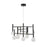 Artcraft Terra 9Lt LED 26" Chandelier, Black/Clear