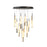 Artcraft Lumina 26Lt LED 39" Pendant, Forged Bronze/Alabaster