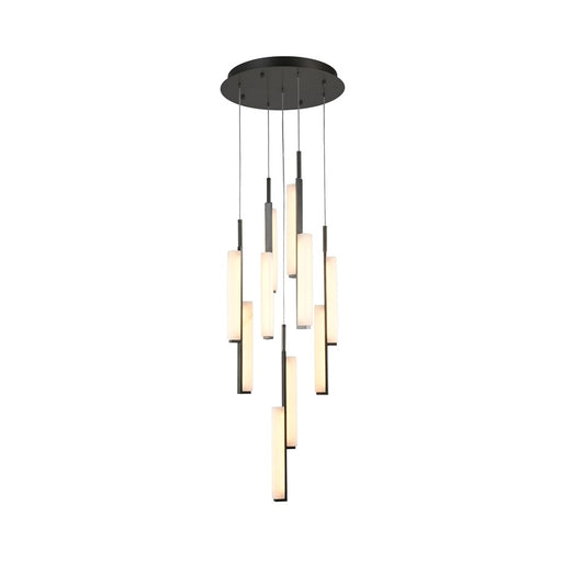 Artcraft Lumina 10Lt LED 20" Pendant, Forged Bronze/Alabaster