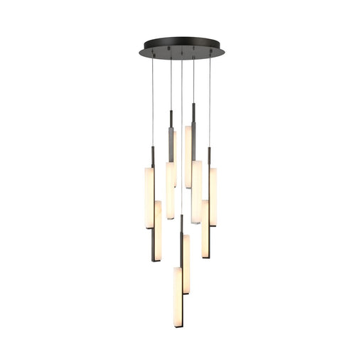 Artcraft Lumina 10Lt LED 20" Pendant, Forged Bronze/Alabaster