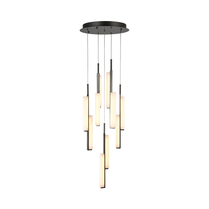 Artcraft Lumina 10Lt LED 20" Pendant, Forged Bronze/Alabaster