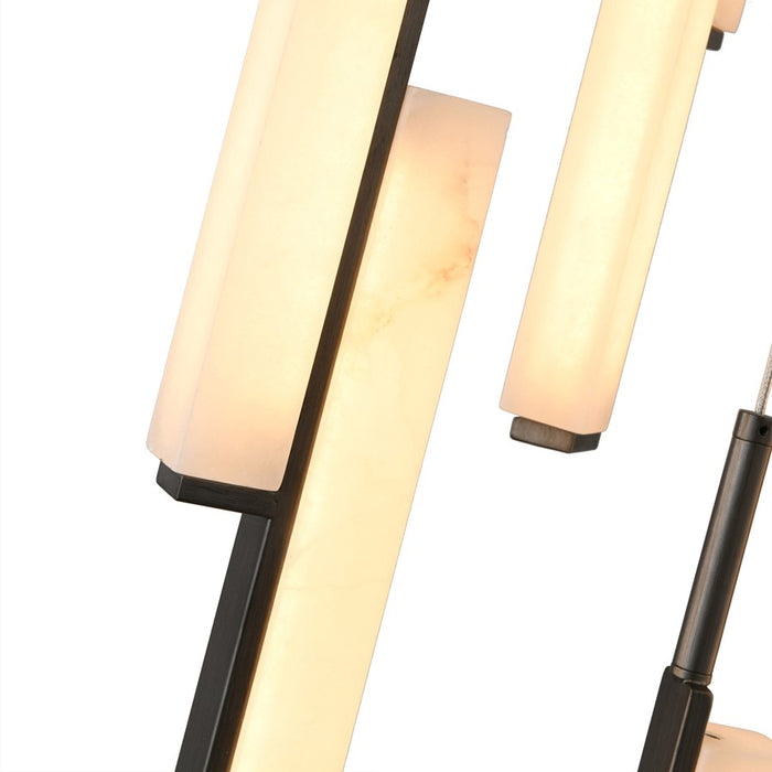 Artcraft Lumina 10Lt LED 20" Pendant, Forged Bronze/Alabaster