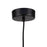 Artcraft Lexi 1 Light 12" Pendant, Black/Black