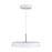 Artcraft Lexi 1 Light 12" Pendant, White/White