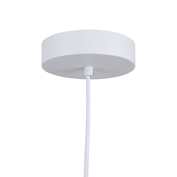 Artcraft Lexi 1 Light 12" Pendant, White/White