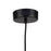 Artcraft Lexi 1 Light 16" Pendant, Black/Black