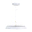 Artcraft Lexi 1 Light 16" Pendant, White/White