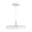 Artcraft Lexi 1 Light 16" Pendant, White/White