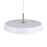 Artcraft Lexi 1 Light 16" Pendant, White/White