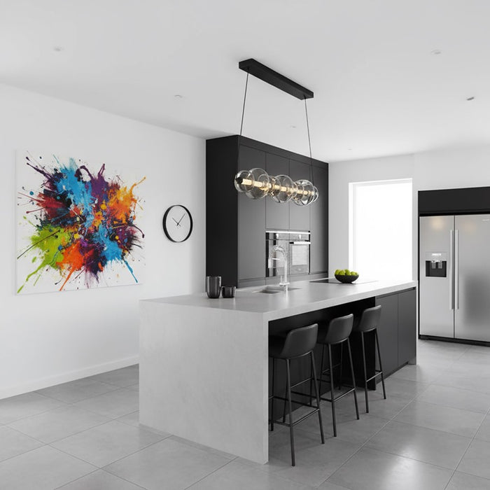 Artcraft Astra LED Island Light, Black/Smoke Ombre