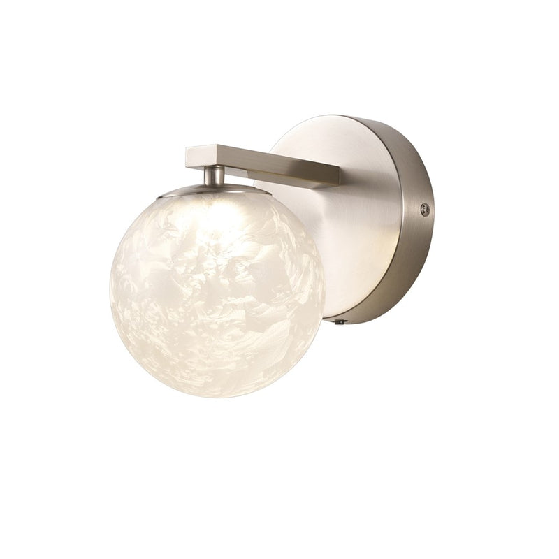 Artcraft Forma 1Lt LED Wall Sconce, Brushed Nickel/Ice