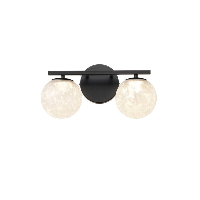 Artcraft Forma 2Lt LED Wall Sconce, Black/Ice