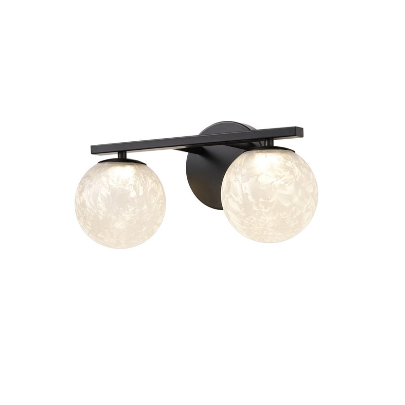 Artcraft Forma 2Lt LED Wall Sconce, Black/Ice