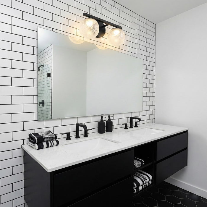 Artcraft Forma 2Lt LED Wall Sconce, Black/Ice