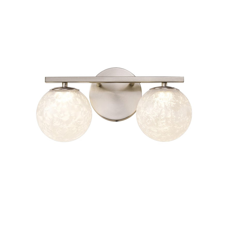 Artcraft Forma 2Lt LED Wall Sconce, Brushed Nickel/Ice