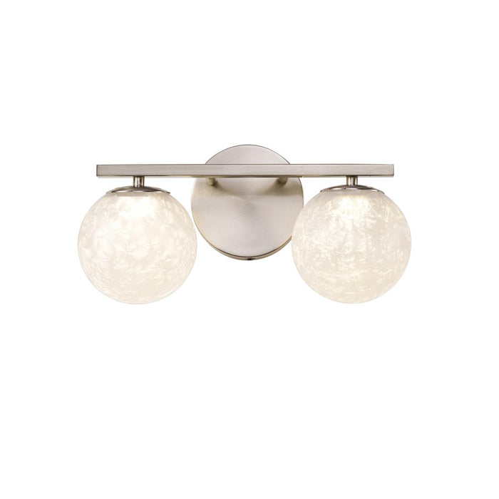 Artcraft Forma 2Lt LED Wall Sconce, Brushed Nickel/Ice
