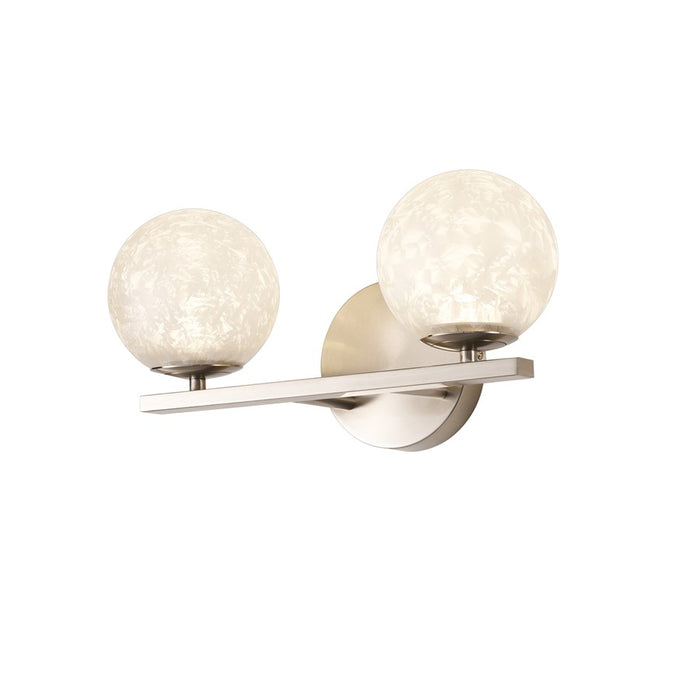 Artcraft Forma 2Lt LED Wall Sconce, Brushed Nickel/Ice