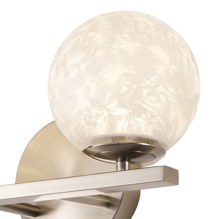 Artcraft Forma 2Lt LED Wall Sconce, Brushed Nickel/Ice