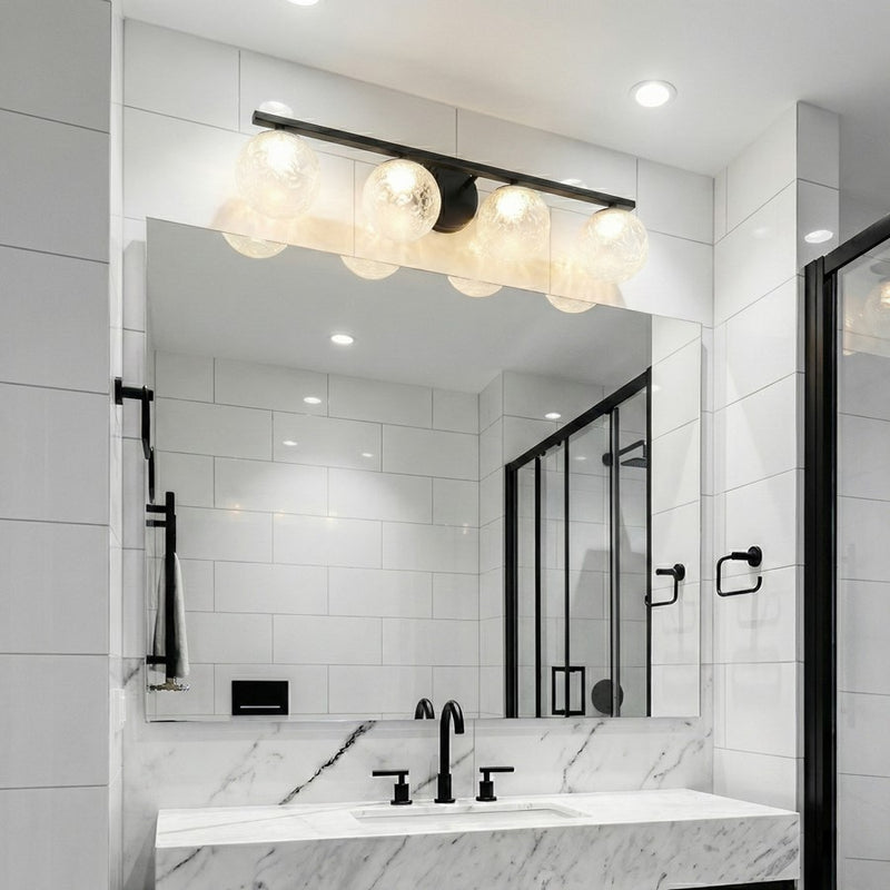 Artcraft Forma 4Lt LED Wall Sconce, Black/Ice