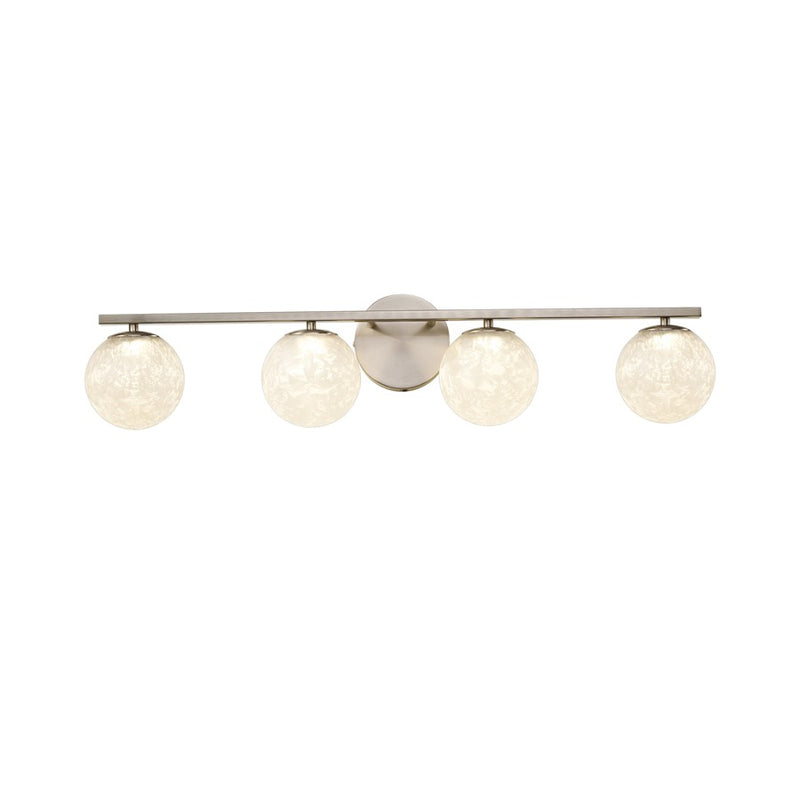 Artcraft Forma 4Lt LED Wall Sconce, Brushed Nickel/Ice