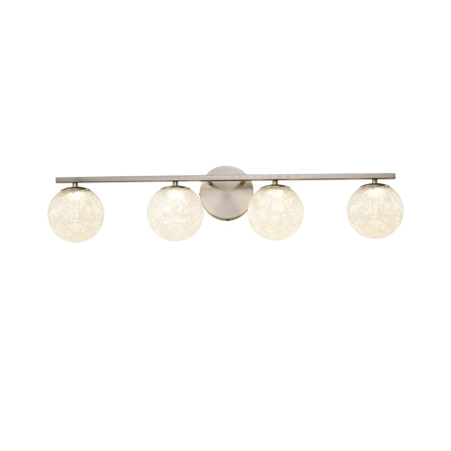 Artcraft Forma 4Lt LED Wall Sconce, Brushed Nickel/Ice