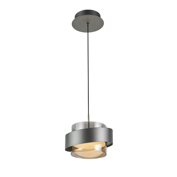 Artcraft Axis 1Lt LED Pendant, Graphite/Smoke/Graphite