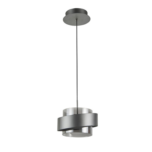 Artcraft Axis 1Lt LED Pendant, Graphite/Smoke/Graphite