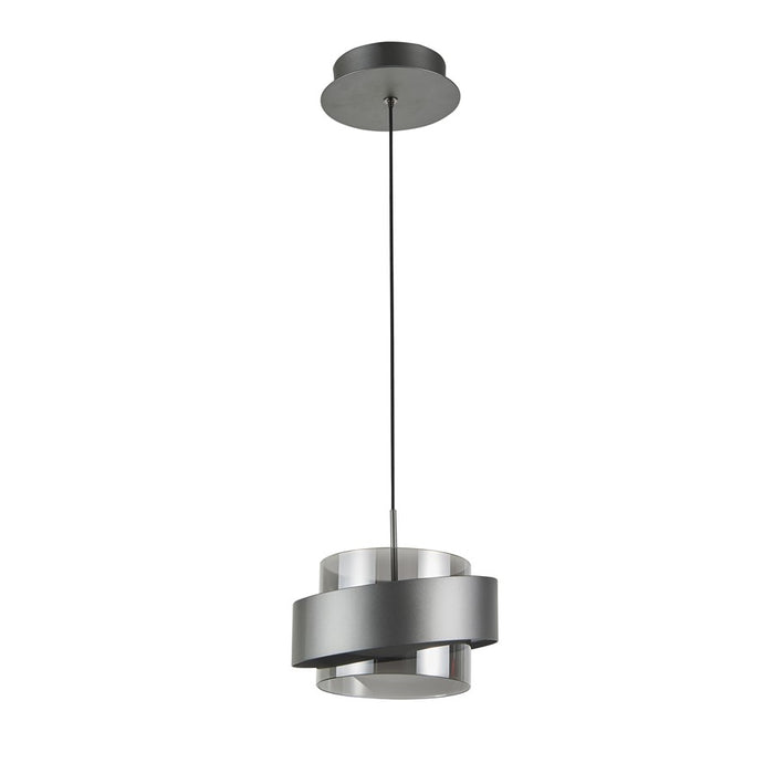 Artcraft Axis 1Lt LED Pendant, Graphite/Smoke/Graphite